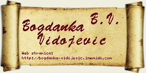 Bogdanka Vidojević vizit kartica